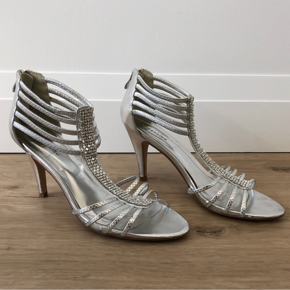 Silver Call it Spring Formal Heels - Picture 2 of 3